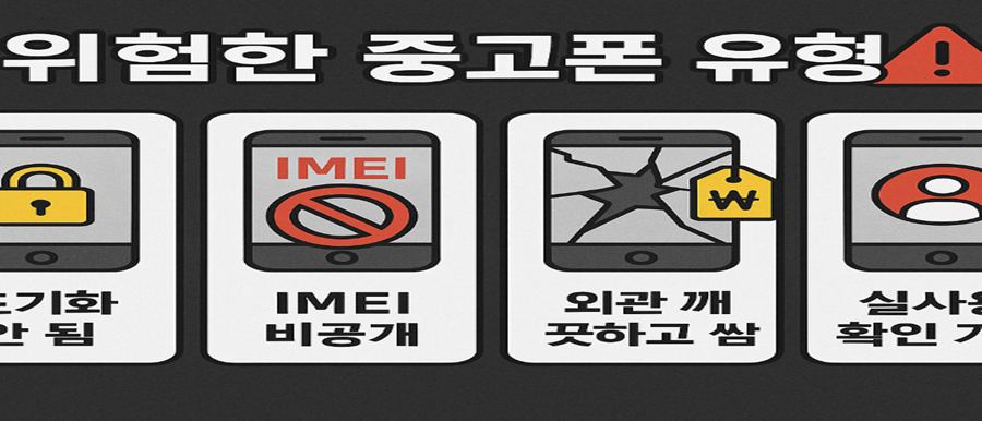 이런 중고폰은 구매하면 안 됩니다