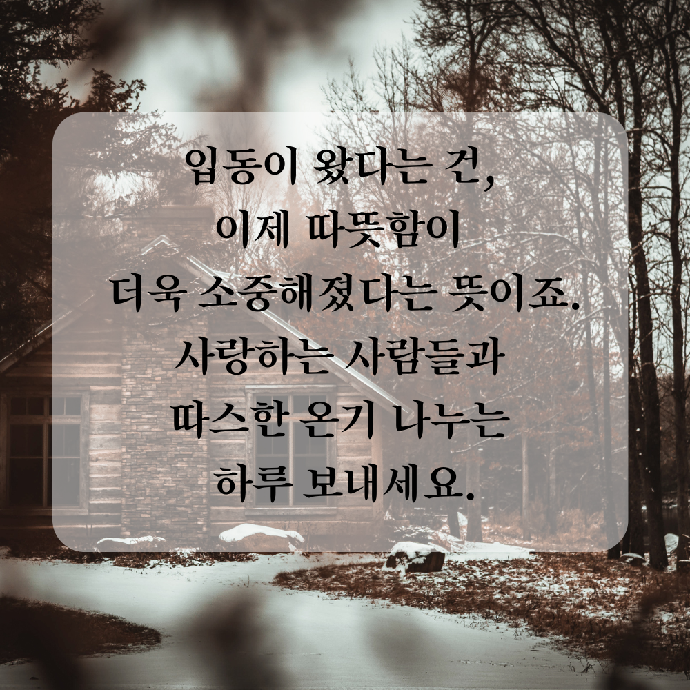 11월 인사말 입동 인사 이미지 문구 사진 그림 모음집
