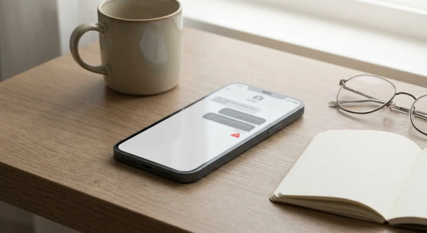 카카오톡 메시지는 오지만 알림이 울리지 않는 상황을 설명하는 이미지