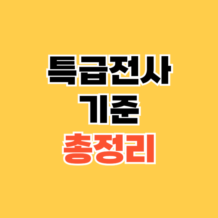 특급전사 기준