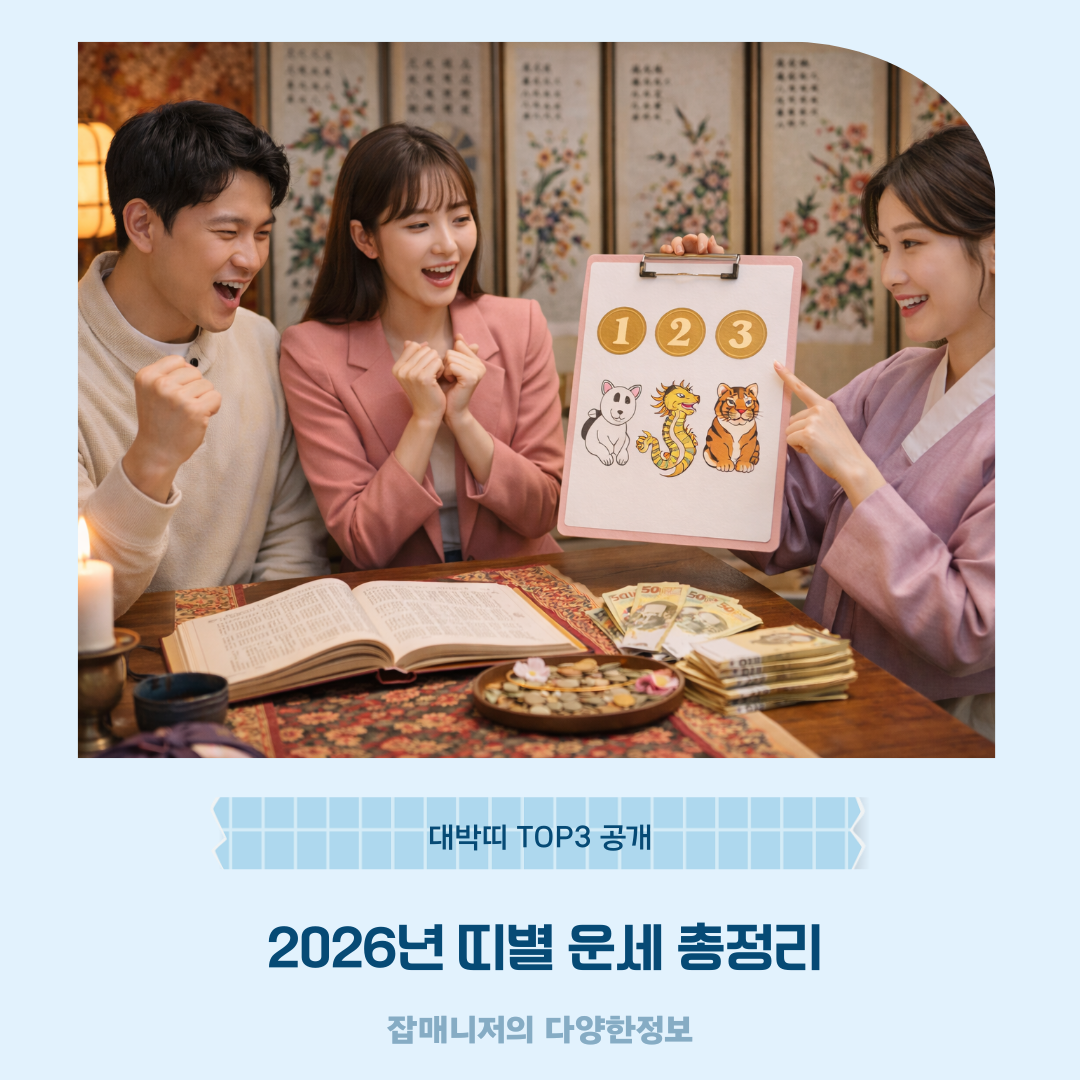 2026년 띠별 운세 총정리 ❘ 대박띠 TOP3 공개
