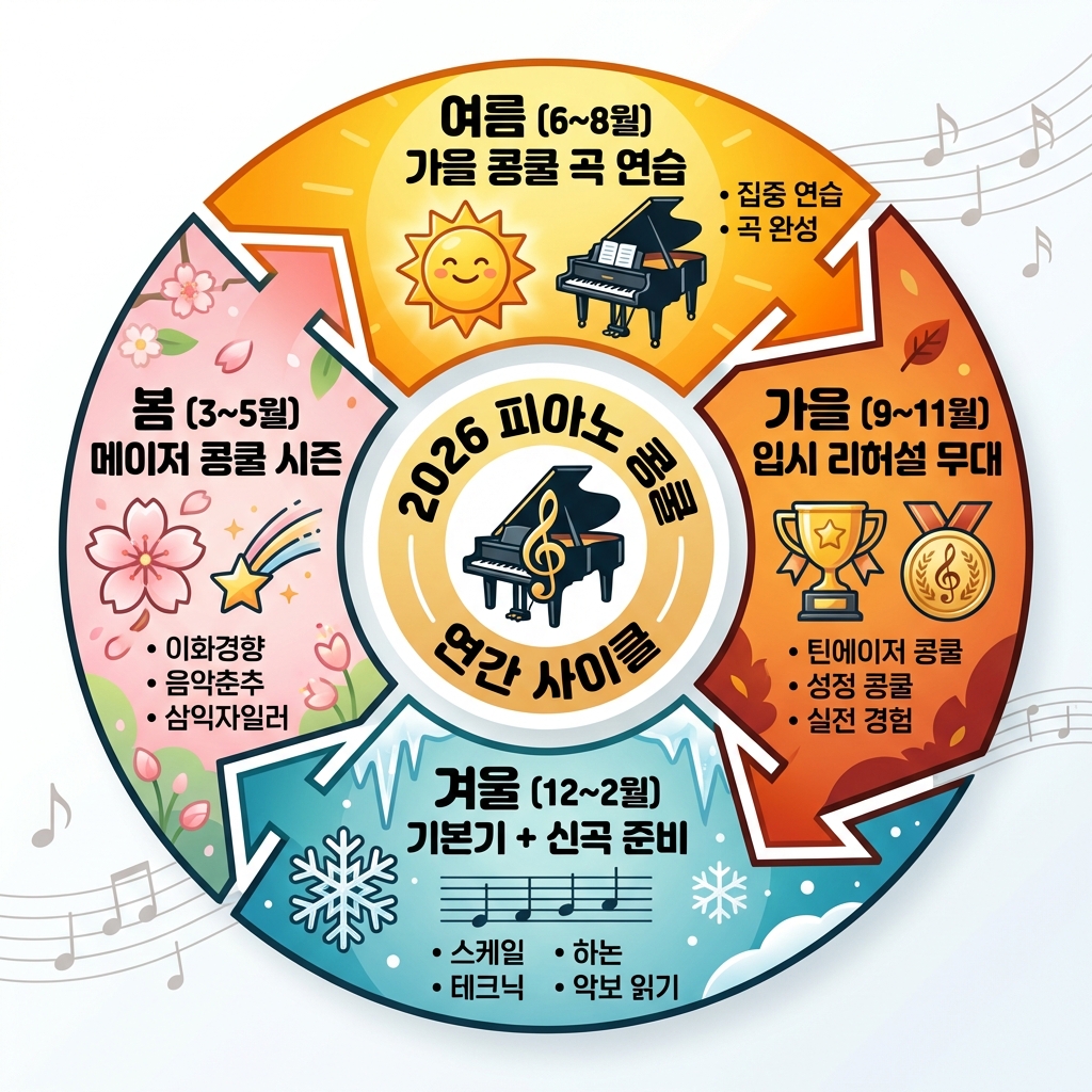 피아노 콩쿨 1년 싸이클
