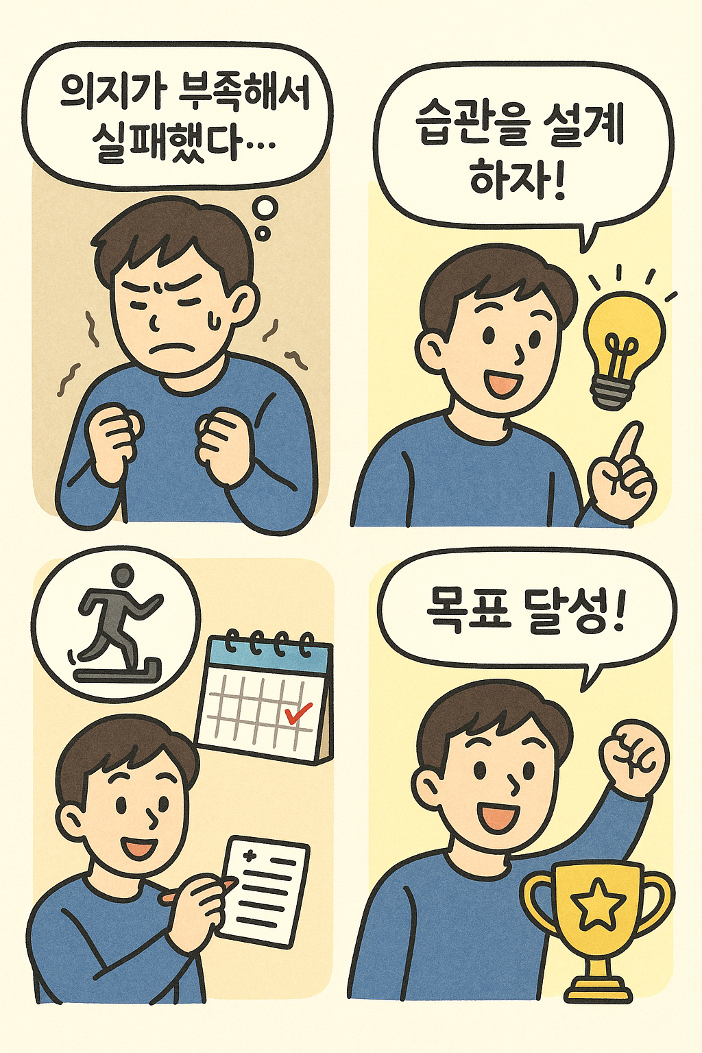 의지력 없이도 목표를 달성할 수 있는 습관 설계 전략