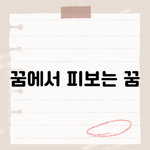 꿈에서 피보는 꿈, 그 꿈이 암시하는 당신의 미래는?​