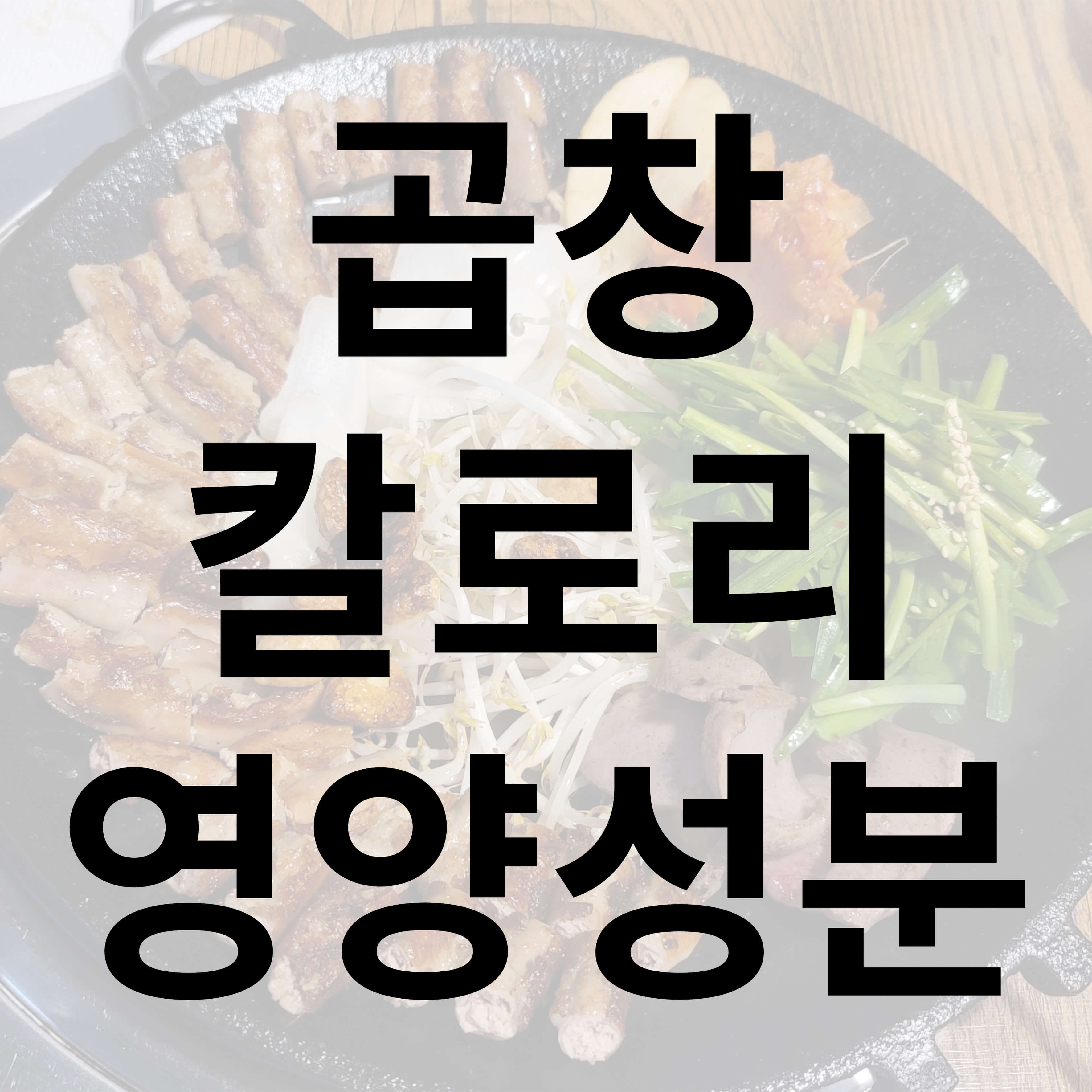 곱창 칼로리 영양성분