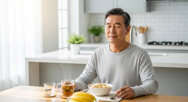 건강한 생활습관 교정을 실천하는 50대 한국인 이미지