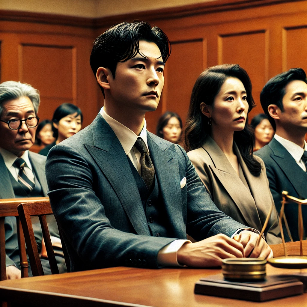 법정에서 상속 재판을 받는 공동상속인들
