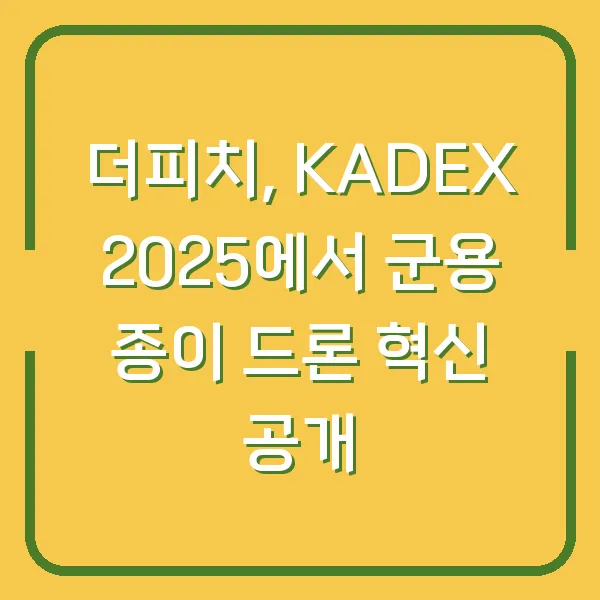 더피치, KADEX 2025에서 군용 종이 드론 혁신 공개