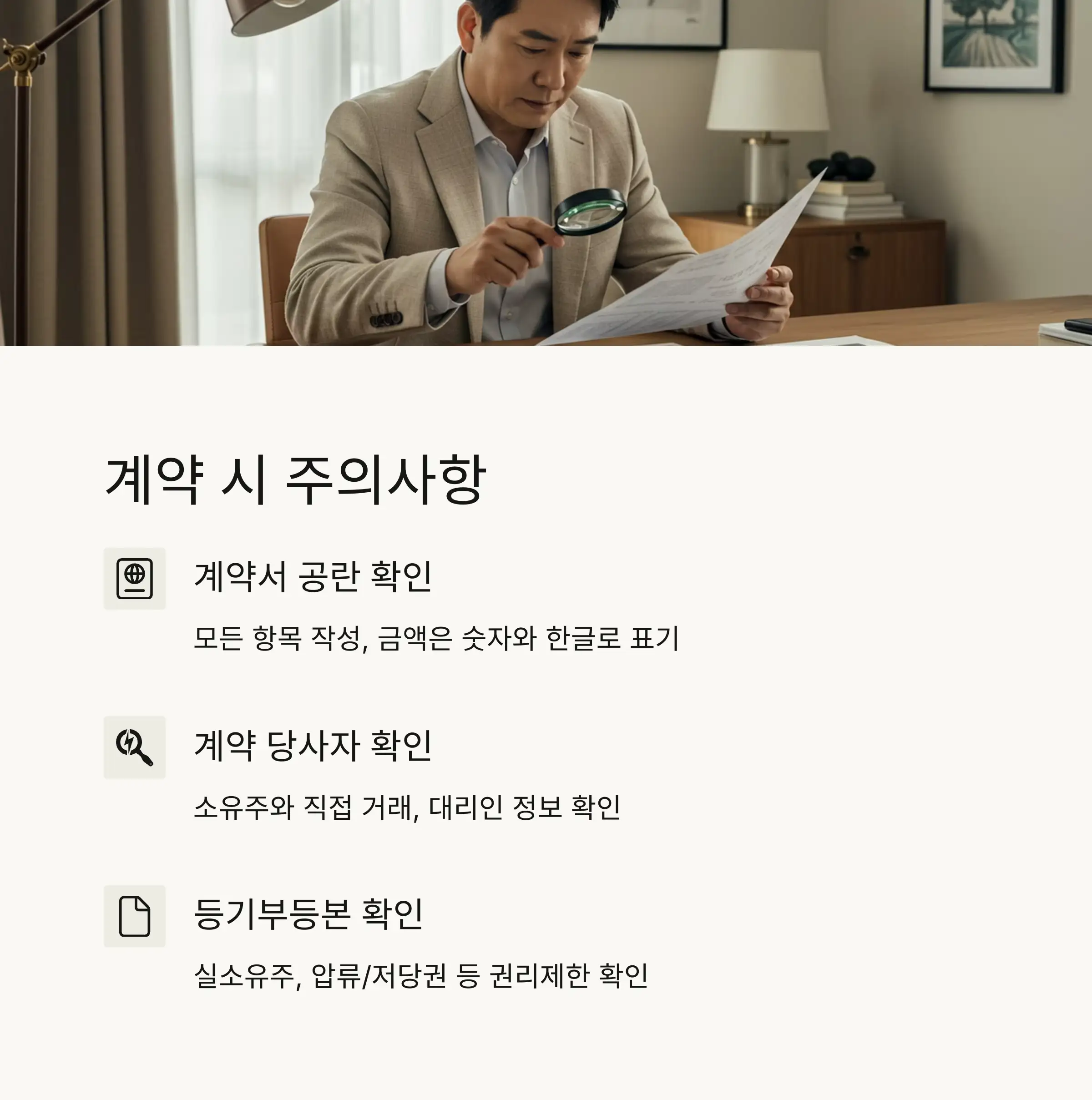 📝 부동산 계약 시 주의사항