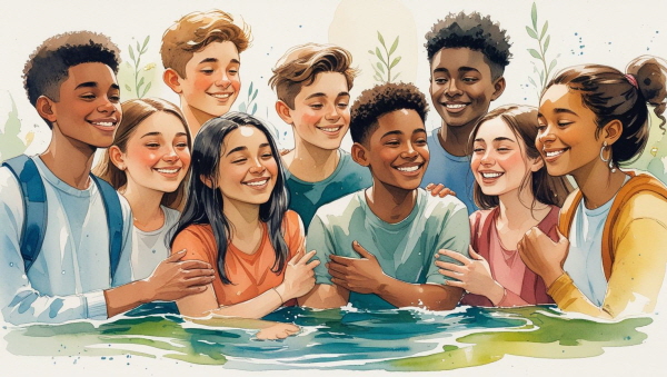 도움받아도 괜찮다는 감각이 들 때, 그들은 다시 세상과 연결될 수 있습니다에 관한 그림