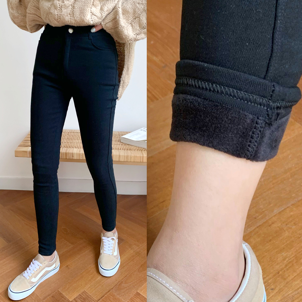 따숨 융털 기모스키니 레깅스 9부 팬츠 바지