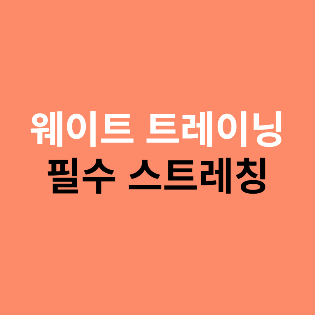 웨이트 트레이닝 필수 스트레칭