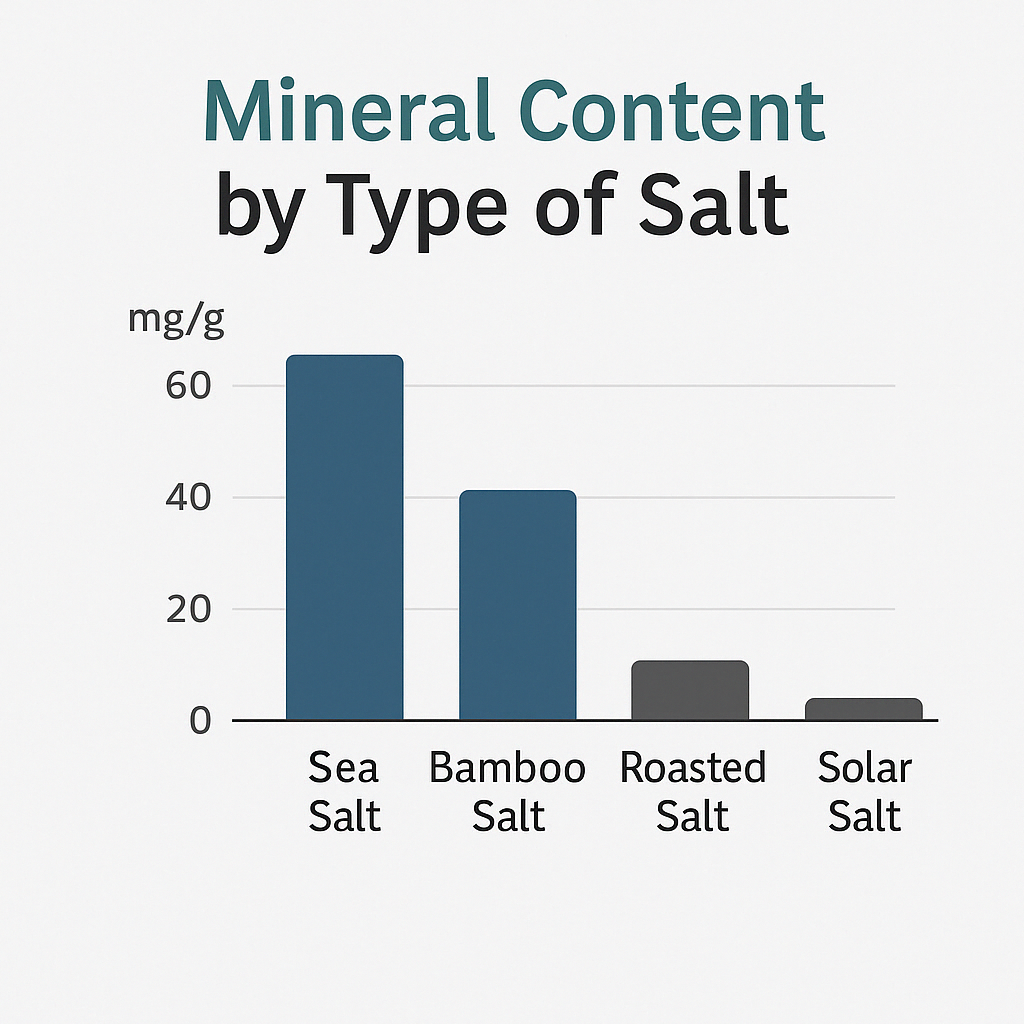 소금 종류별 미네랄 함량표
