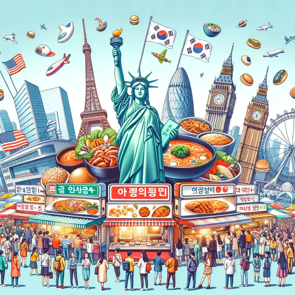 뉴욕, 런던, 도쿄의 랜드마크를 배경으로 한식 페스티벌의 마법