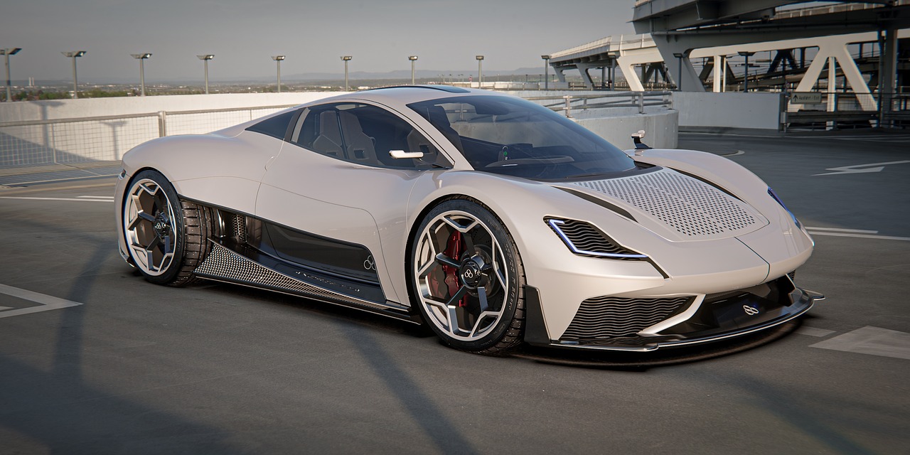 미래의 전기 스포츠 카