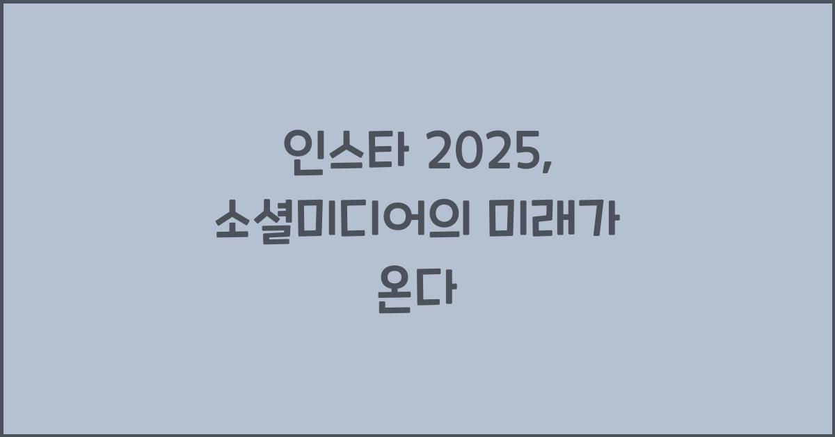 인스타 2025