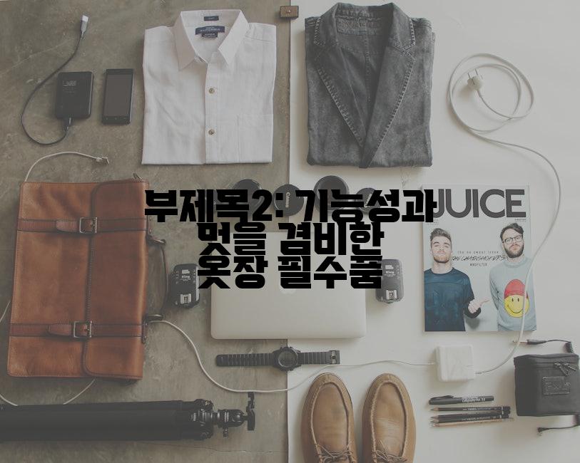 부제목2: 기능성과 멋을 겸비한 옷장 필수품