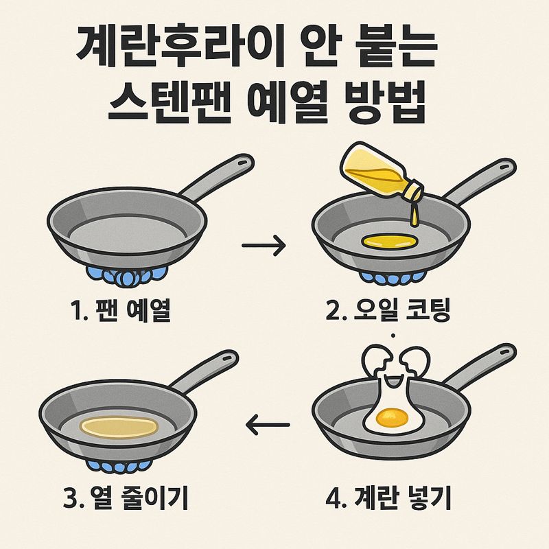 스텐팬예열