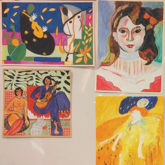 오일 파스텔 힐링 아트 이미지