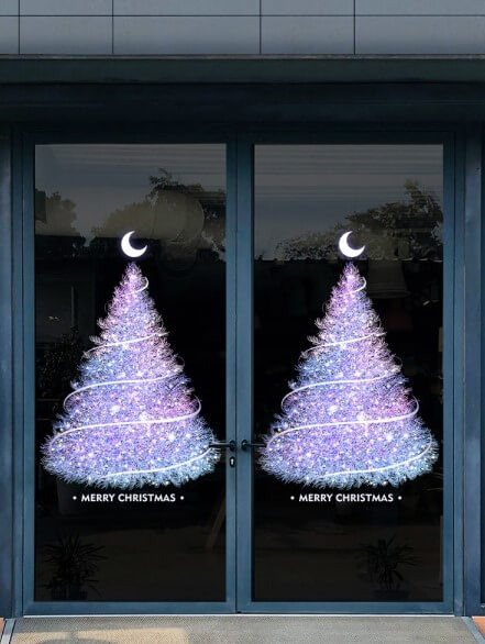 크리스마스 트리 정전기 스티커