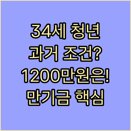 만 34세 청년내일채움공제 과거 가입..