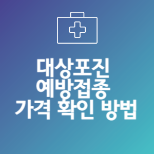 대상포진 예방접종 가격 확인 방법
