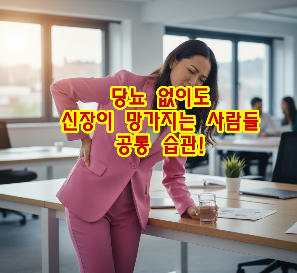 당뇨 없이도 신장이 망가지는 사람들 공통 습관