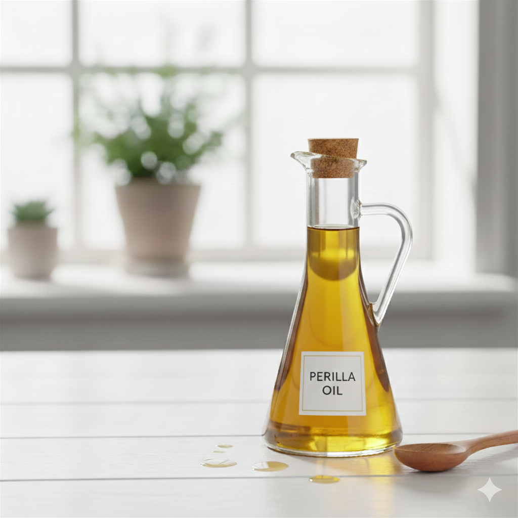 오메가3가 풍부한 노란빛의 들깨 오일