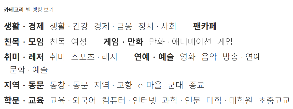 내가 가입한 카페 바로가기