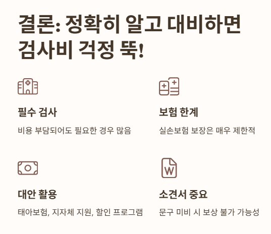 정확히 알고 대비하면 검사비 걱정 뚝!