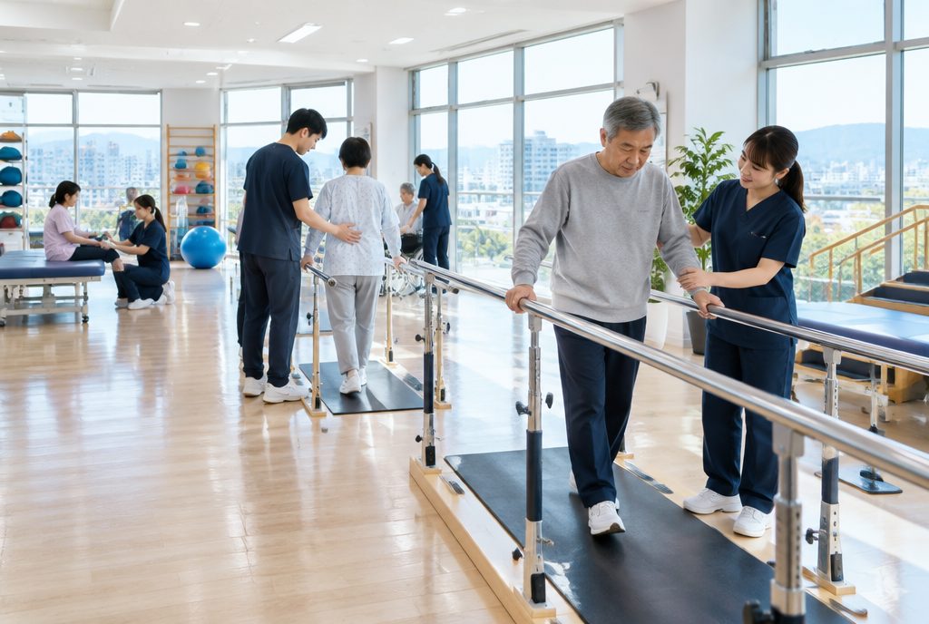회복기 재활병원의 재활치료실 모습