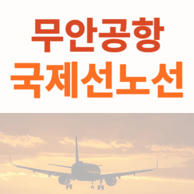 무안공항-국제선-노선