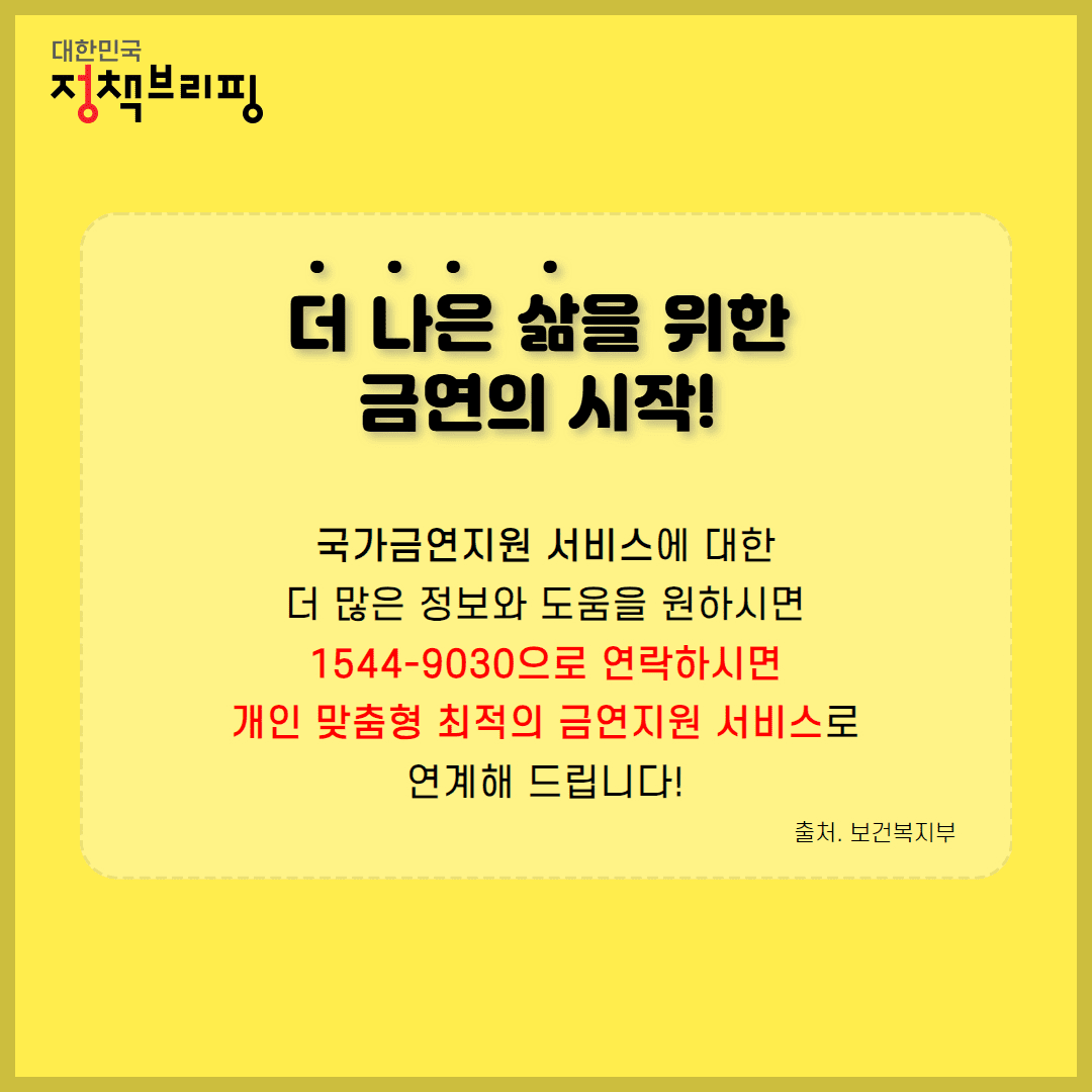 국가금연지원서비스의 의의와 기대효과