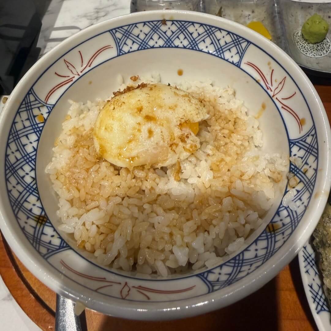 판교 마츠노하나 온센타마고 계란 밥 텐동 먹는 방법