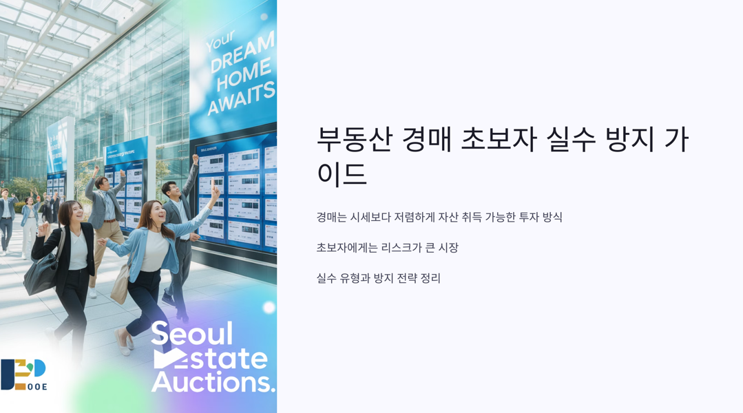 부동산 경매 초보자 실수 방지