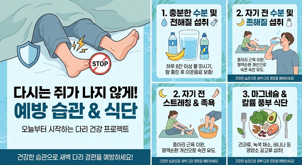 자다가 다리에 쥐가 나는 이유