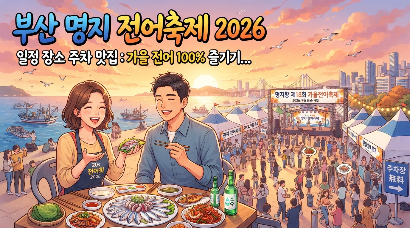 명지 전어축제 2026 일정 장소 주차 맛집: 가을 전어 100% 즐기기
