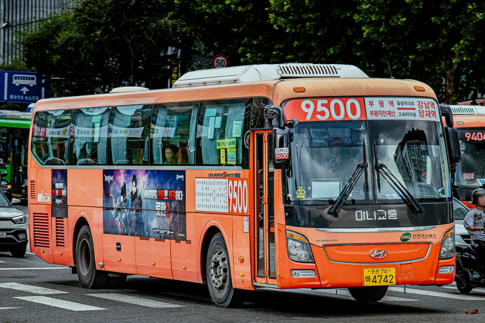 9500번 버스 강남 부평 광역버스 실시간 위치 좌석조회 및 예약