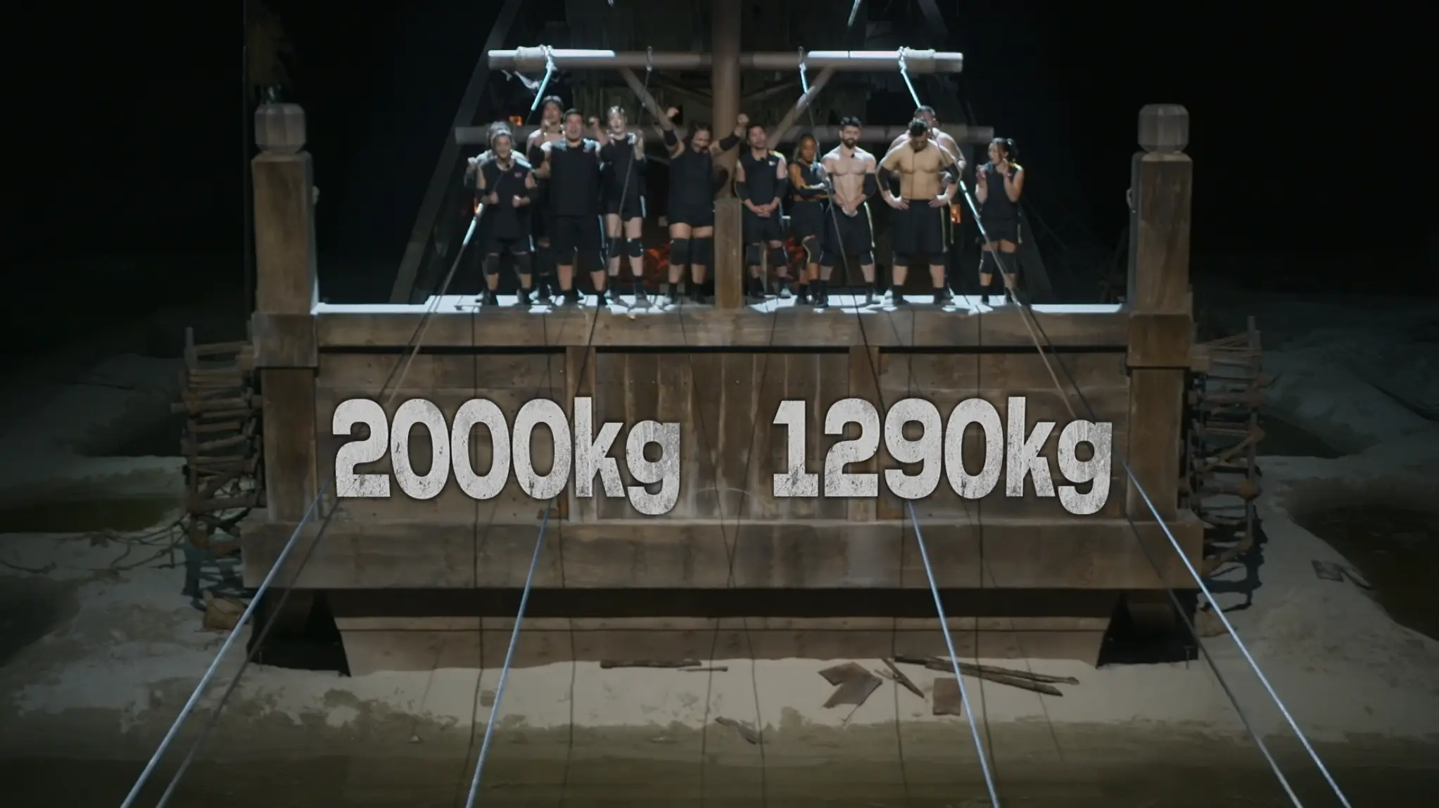 난파선 퀘스트 경기 결과 몽골(2,000kg)팀의 압승