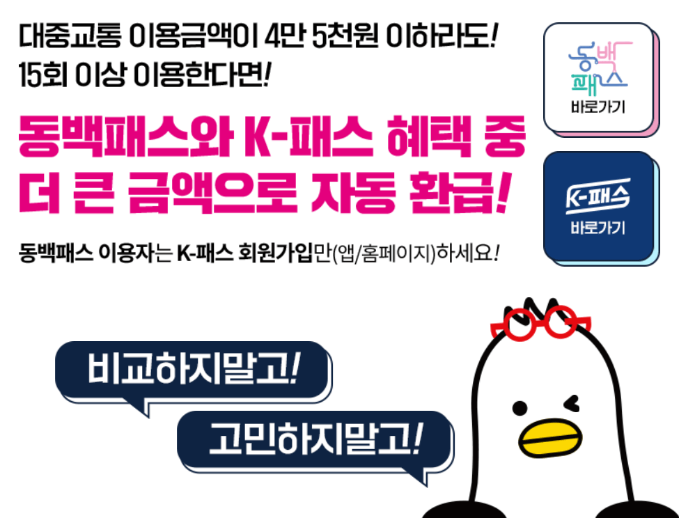 K패스·동백패스 (연계 안내, 환급정보 및 신청 방법) 관련사진