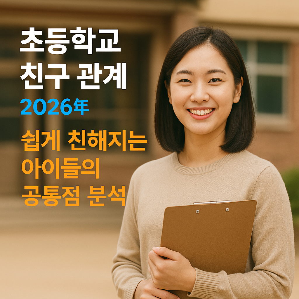 초등학교 친구 관계 2026년 | 쉽게 친해지는 아이들의 공통점 분석