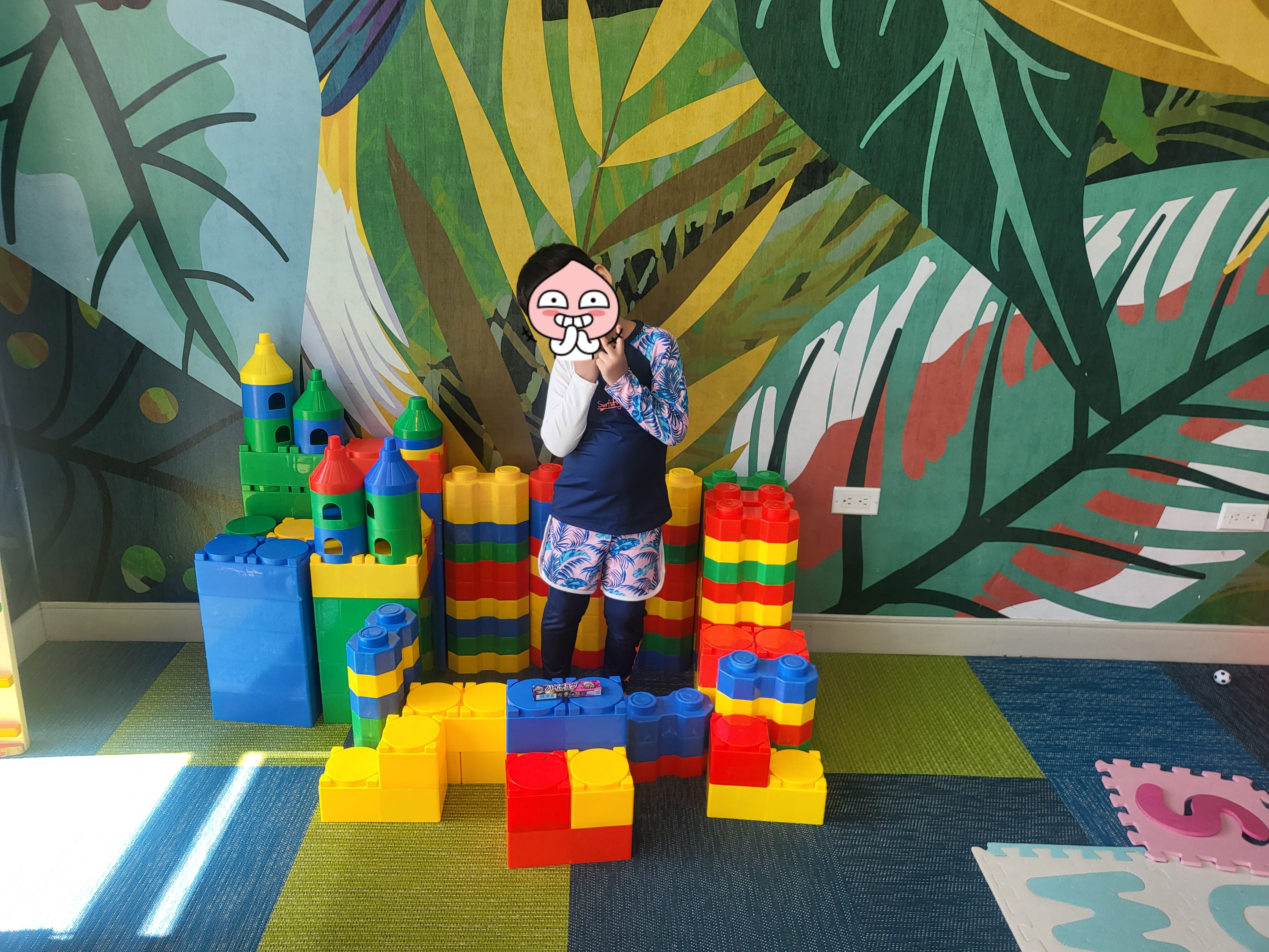 사이판 크라운플라자 키즈클럽 블럭놀이