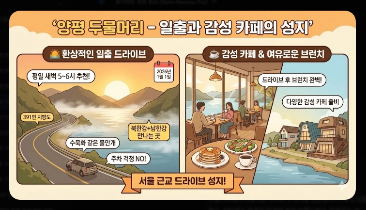 서울 근교 당일치기 드라이브 코스 BEST 5 (2026 최신)