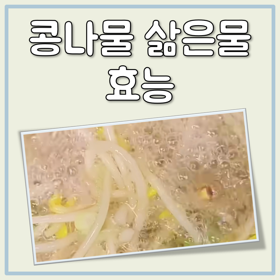 콩나물 삶은물 효능