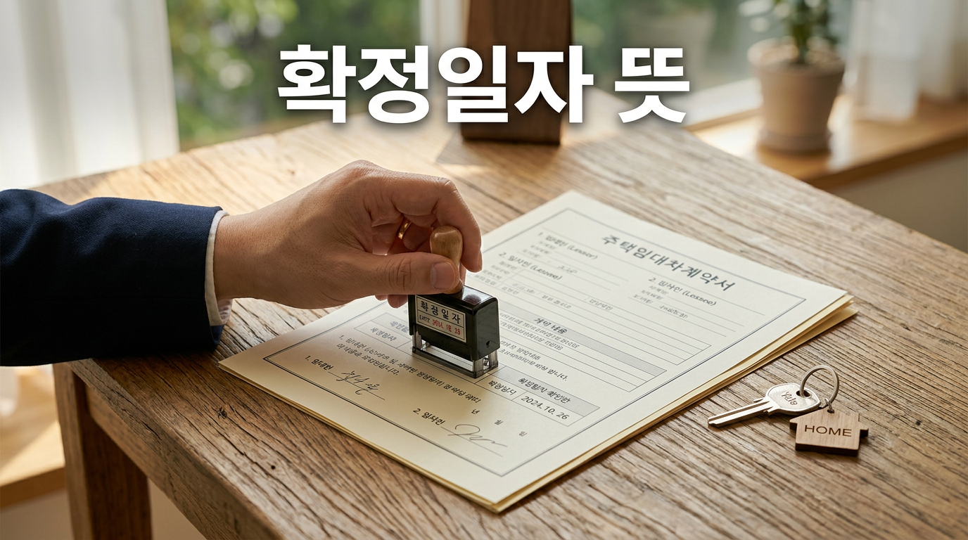 확정일자 도장을 찍는 임대차계약서 사진