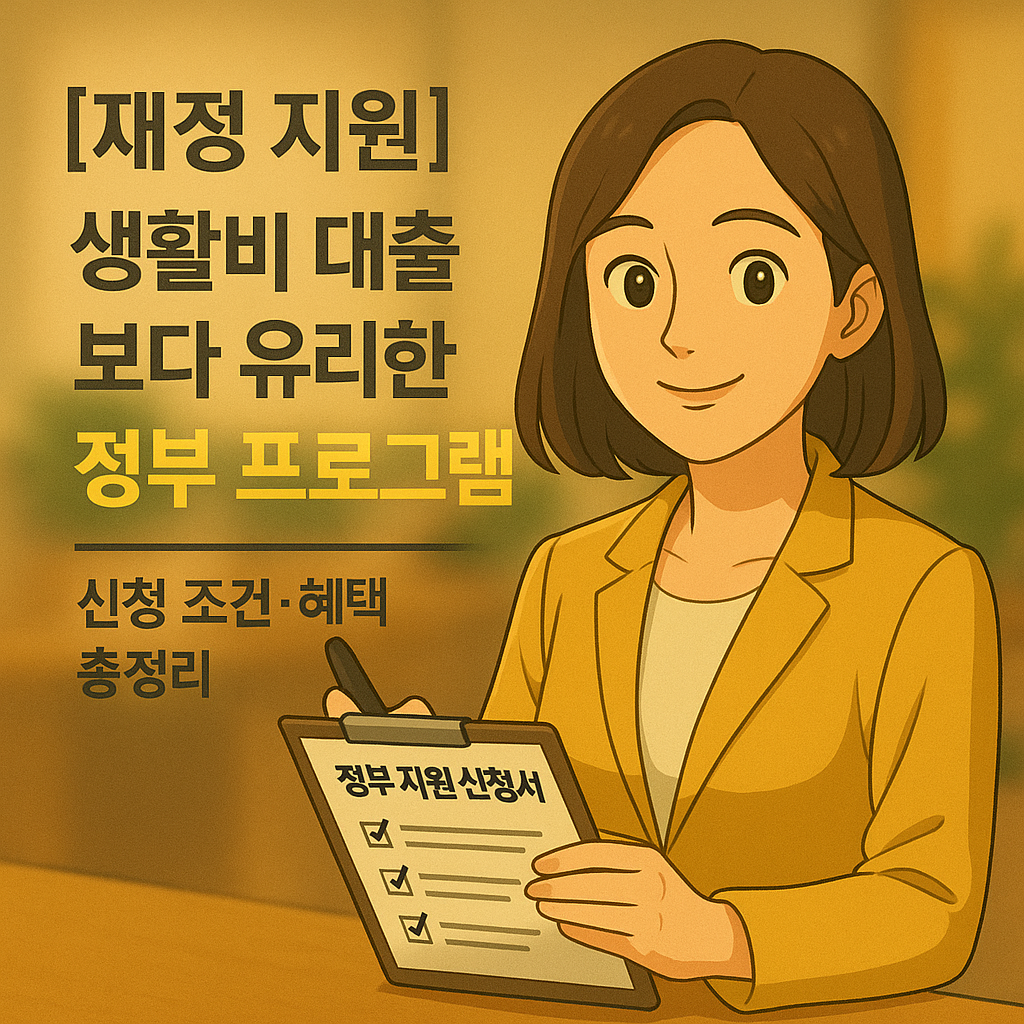 [재정 지원] 생활비 대출보다 유리한 정부 프로그램 ｜ 신청 조건&middot;혜택 총정리