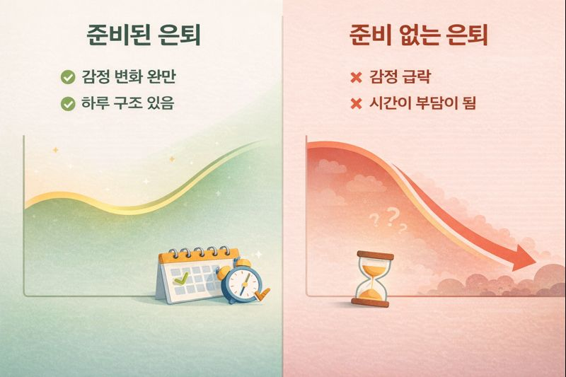 준비한 은퇴 vs 준비 없는 은퇴