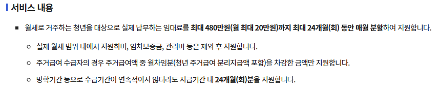 청년월세지원금