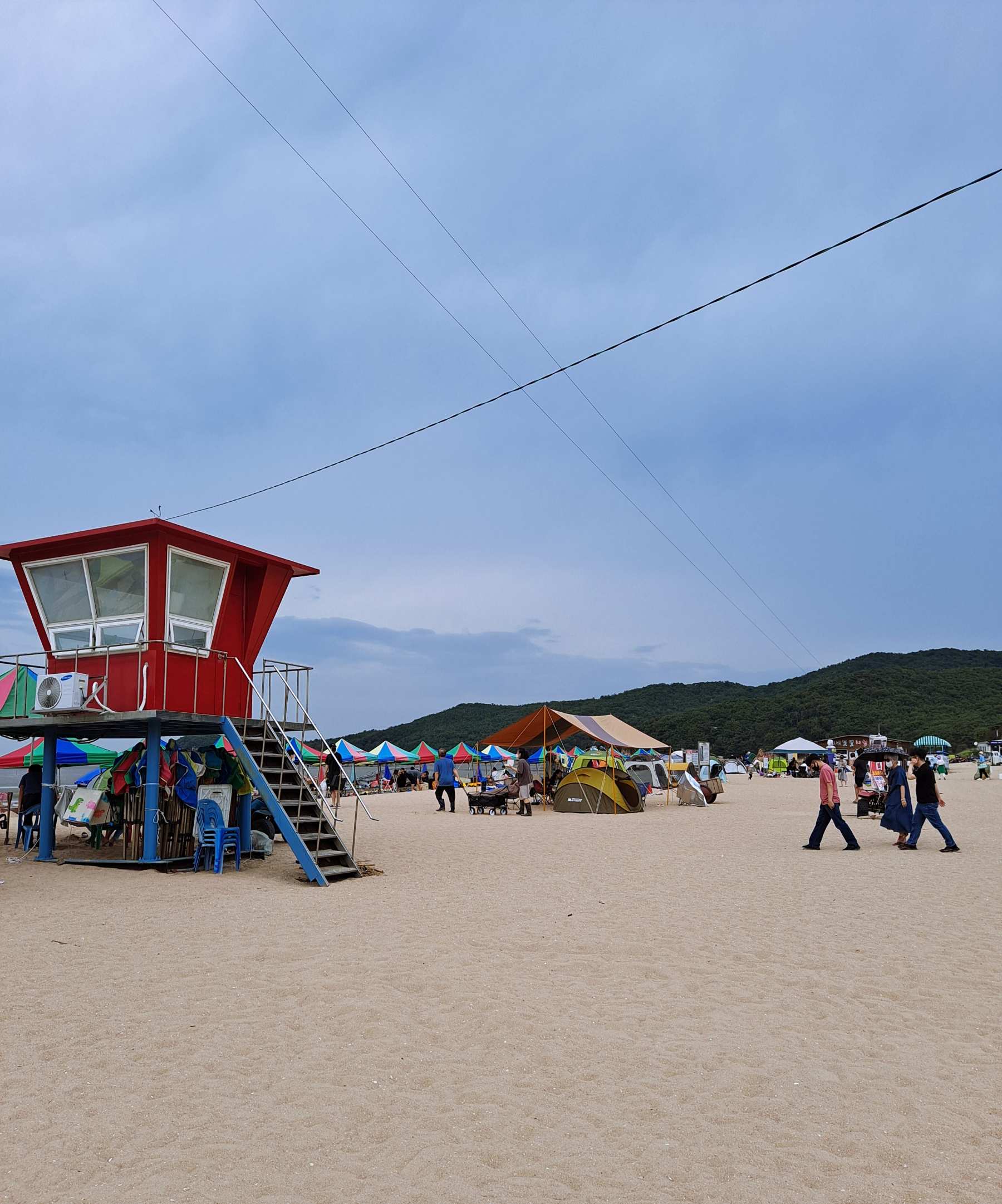 하나개 백사장 풍경