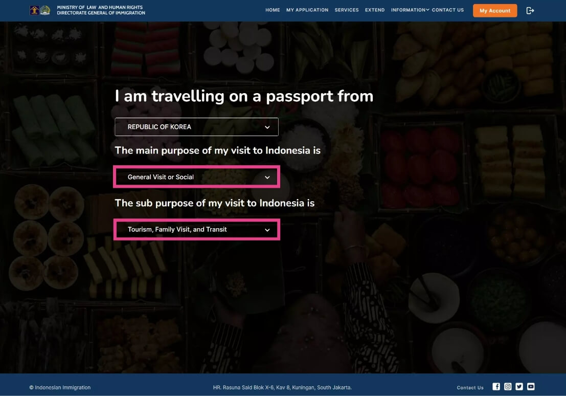 발리비자발급방법
